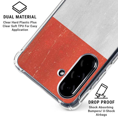 Yemen Flag Distressed Galaxy A36 5G Clear Case